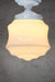 Opal glass flush mount light with white batten holder