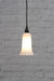 Opal glass pendant light with black cord
