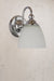 One light opal wall light in chrome finish