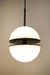 Opal pendant light with black fittings