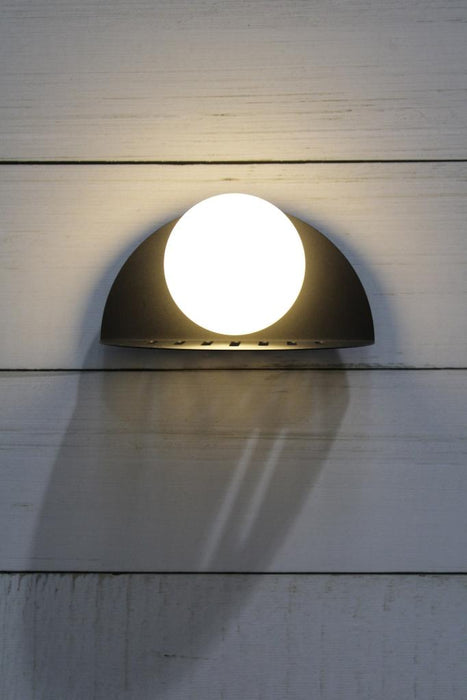 Black and opal wall light front view