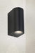 Outdoor up down wall light with black finish