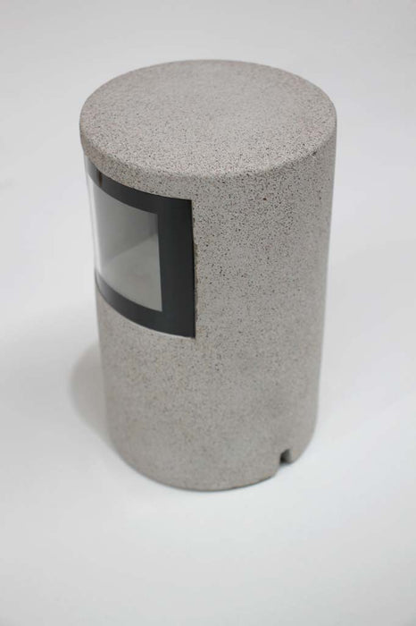 Outdoor wall light with grey concrete finish