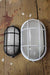 Oval cagaed bunker light small and large black and white