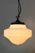 Milky glass shades. opaque light shade. chain drop