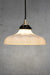 Opal glass pendant light with gold cord