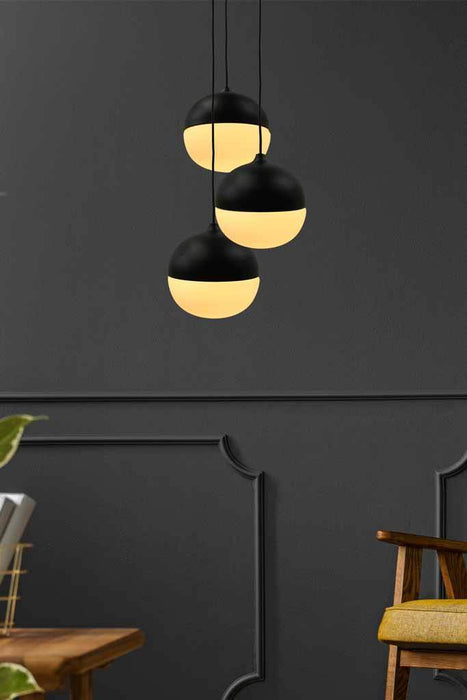 P420 three lights pendant light retro black lighting modern interior kitchen styling Sydney