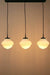 P494 odeon glass multi light three pendant multi light vintage art deco design home house retro lighting