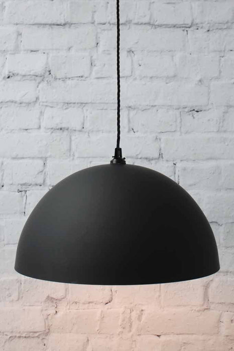 black pendant light with twisted cord