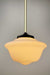 large chelsea shade with a gold suspension pole 