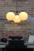 3 light chandelier with large opal shades