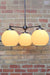 3 light chandelier with medium opal shades
