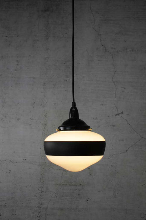 Pendant light with one stripe small opal shade