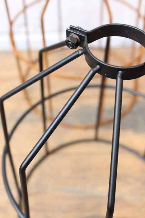 Pendant cage light shade in black