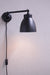Plug in wall light with straight swing arm