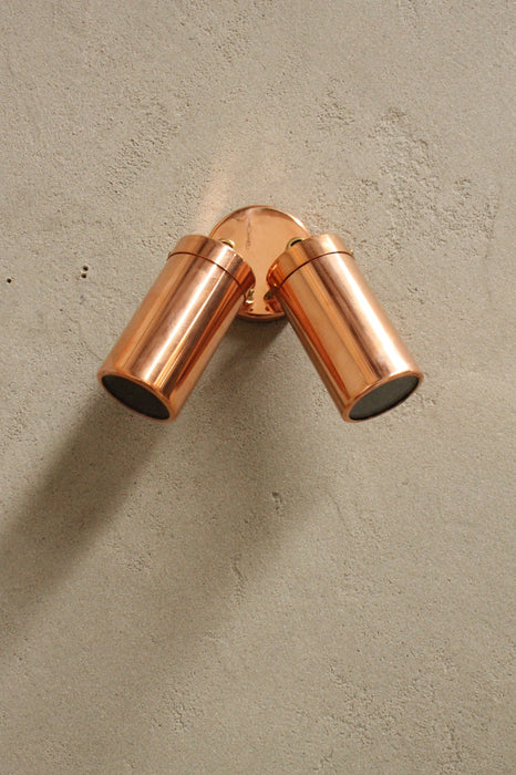 Polished copper wall light. outdoor lighting for deck or veranda. update home exterior