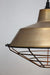 Pure brass light shade with black cage guard