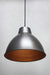 Raw steel hanging light with twist cord