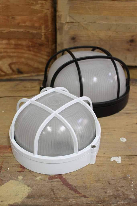 Round caged bunker ideal for outdoor lighting