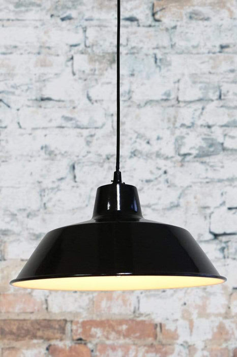 Factory pendant black gloss light shade