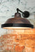 Rustic copper farmhouse wall light with glass cover