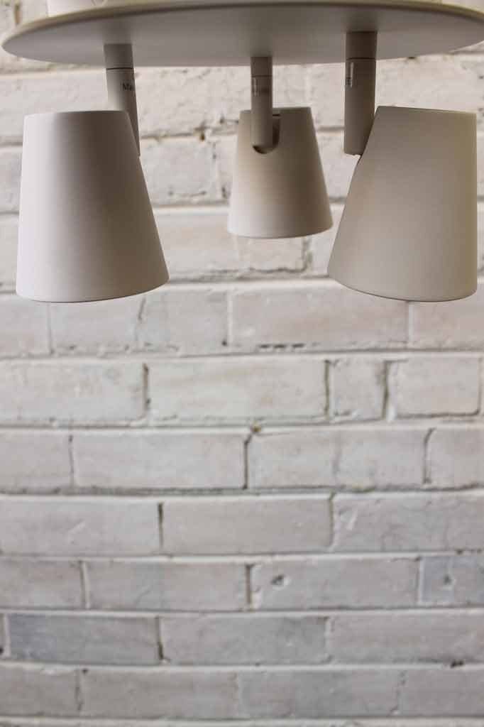 Scandi triple light flush mount with tiltling and swivelling shades