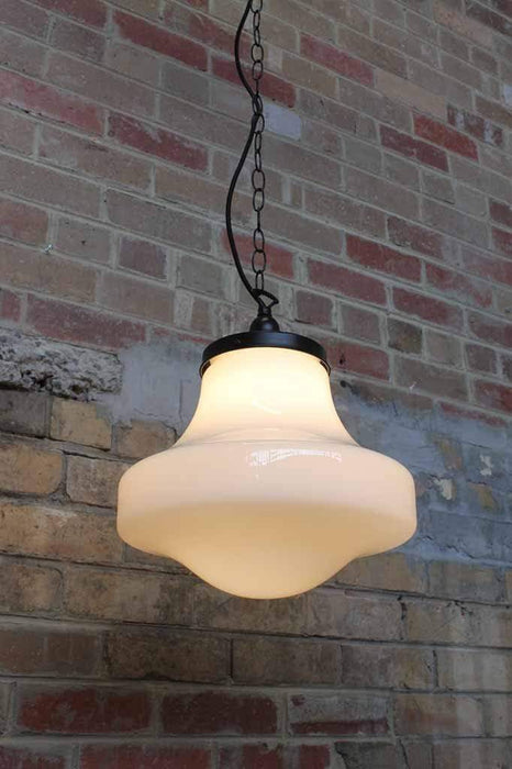 Schoolhouse glass pendant light lexington is a timeless classic lights with a milky glass shade