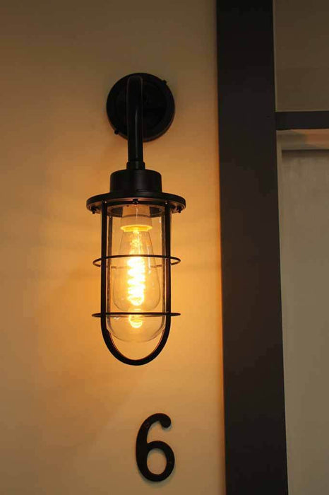 Shoreline outdoor light with its IP44 rating and caged glass dome fitting