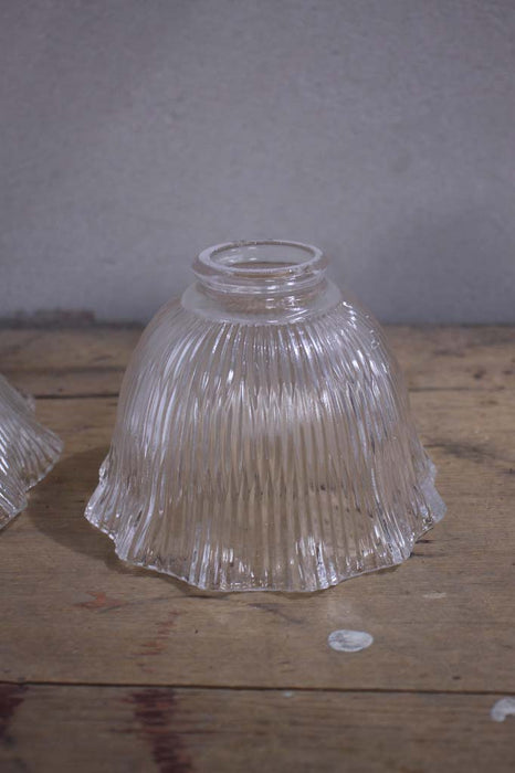 Holophane glass shade with frill edge