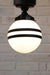 Small opal two stripe ceiling light
