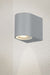Small silver outdoor wall light