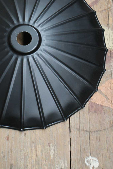 Steel umbrella shade with black finish