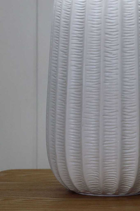 Tisbury White Table Lamp close up