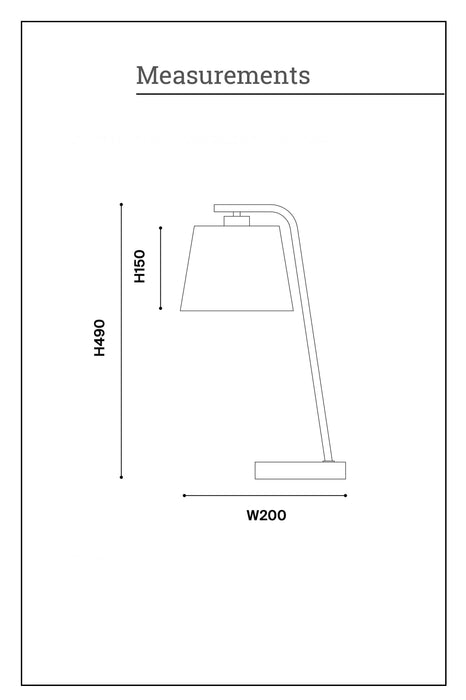 Milan Terrazzo Table Lamp dimensions