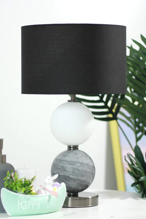 Tribeca Table Lamp in pewter. 