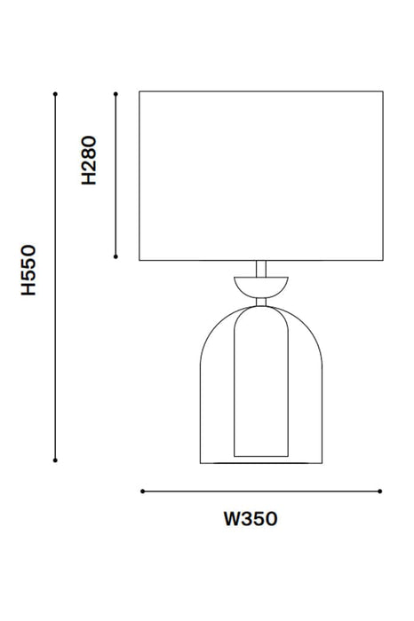Table lamp measurements