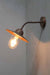 The copper cabin wall light is a weathered pure copper walla light with glass shade