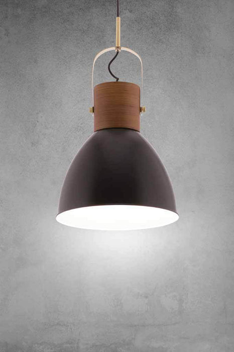 This scandinavian styled ceiling light has a clean contemporary feel with subtle industrial elements.