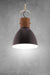 This scandinavian styled ceiling light has a clean contemporary feel with subtle industrial elements.