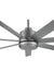 Close up of titanium ceiling fan with no light 