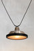Aged brass pendant with flat frosted cover