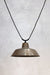 Aged brass pendant light with no cover