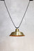 Bright brass pendant light with no cover