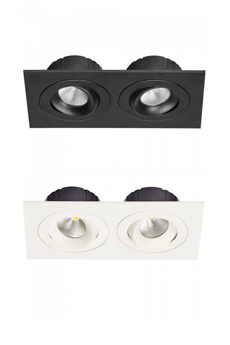Twin downlight with mounting plates