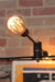 Vault ceiling light with round led filament bulbs