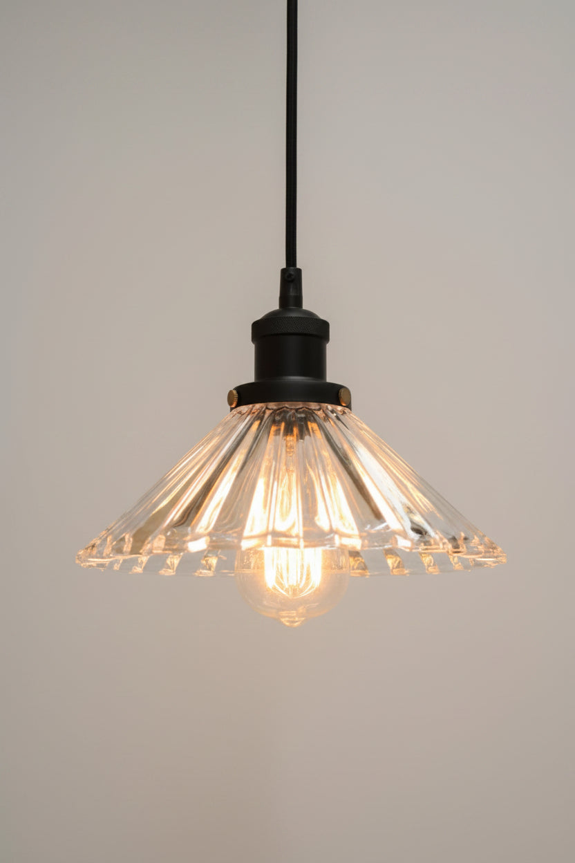 Vintage glass pendant light