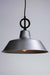 Vintage steel pendant light with black cord without disc