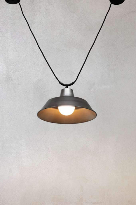 Vintage steel pendant light