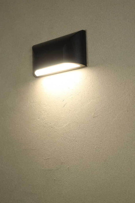 Black outdoor wall light