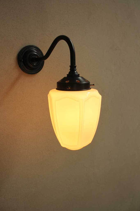 W193 sideangle wall light wall sconce milky glass shade bathroom hallway light